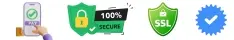 Guaranteed safe & secure checkout through trusted payment gateways